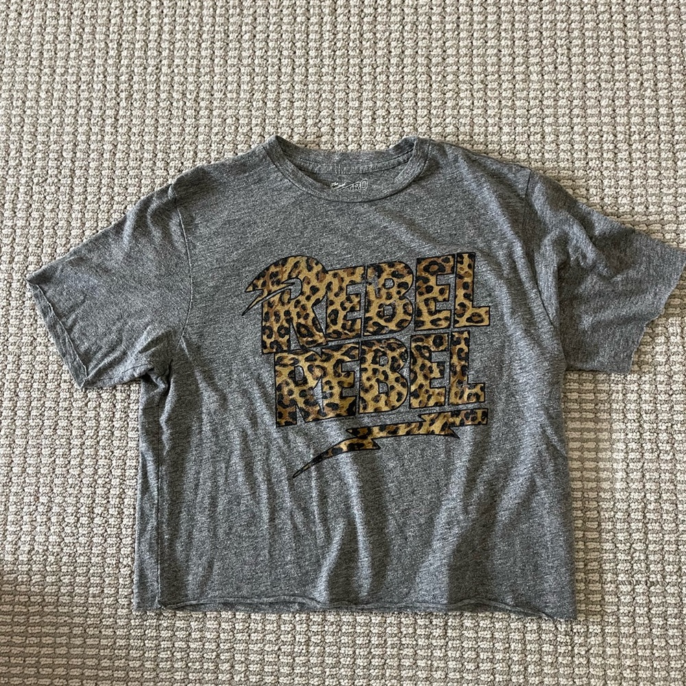 Retro Brand Grey Cropped T Shirt Youth Large